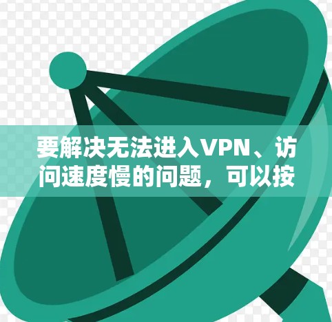 要解决无法进入VPN、访问速度慢的问题,可以按照以下步骤进行操作