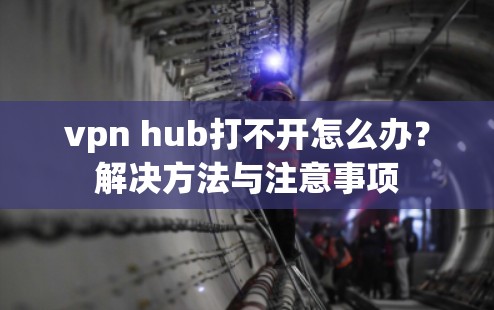 vpn hub打不开怎么办?解决方法与注意事项