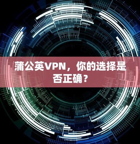 蒲公英VPN,你的选择是否正确? 蒲公英VPN,你的选择是否正确?